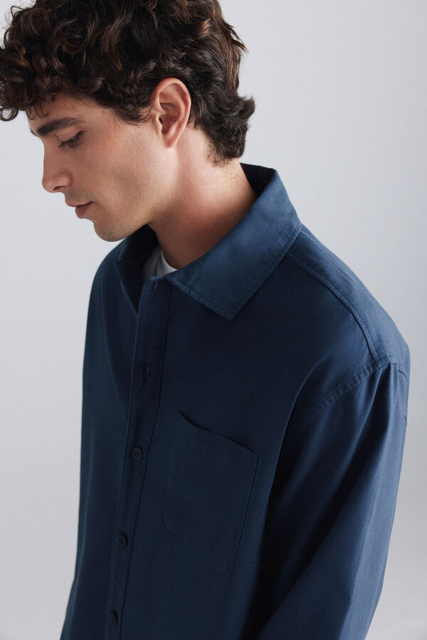 Springfield Sobrecamisa oxford em viscose bege