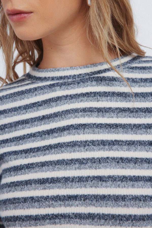 Springfield Camisola chenille dupla risca vison