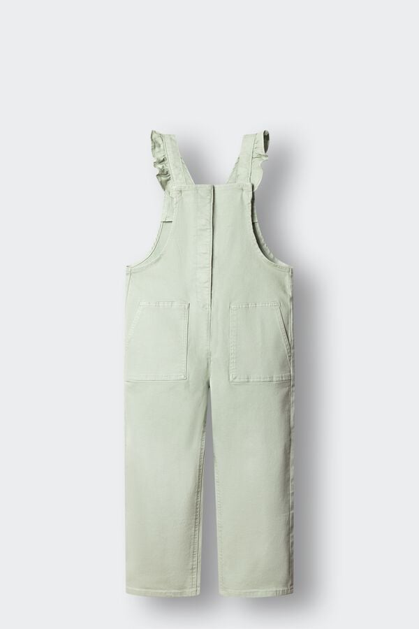 Springfield Kids Jardineiras com folhos para menina verde