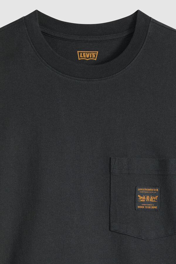 Levi's T-shirt de manga curta com bolso preto