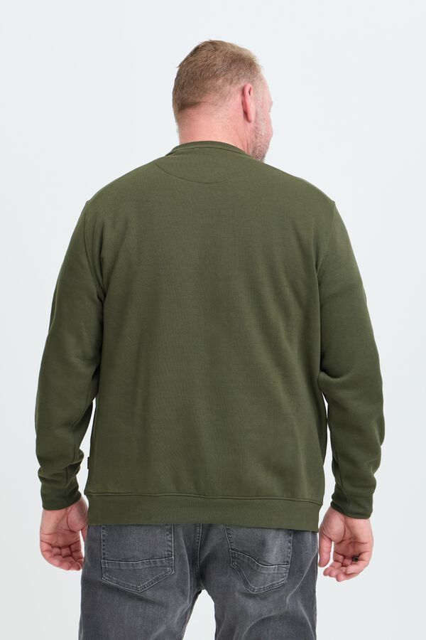 Blend PLUS Sudadera de cuello redondo bordada verde