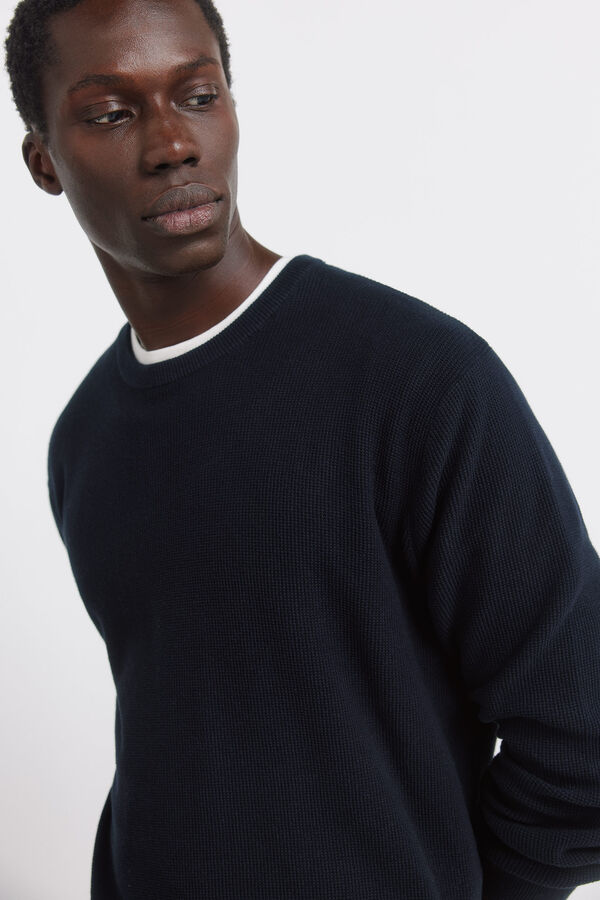 Springfield camisa b&aacute;sica estruturada azul