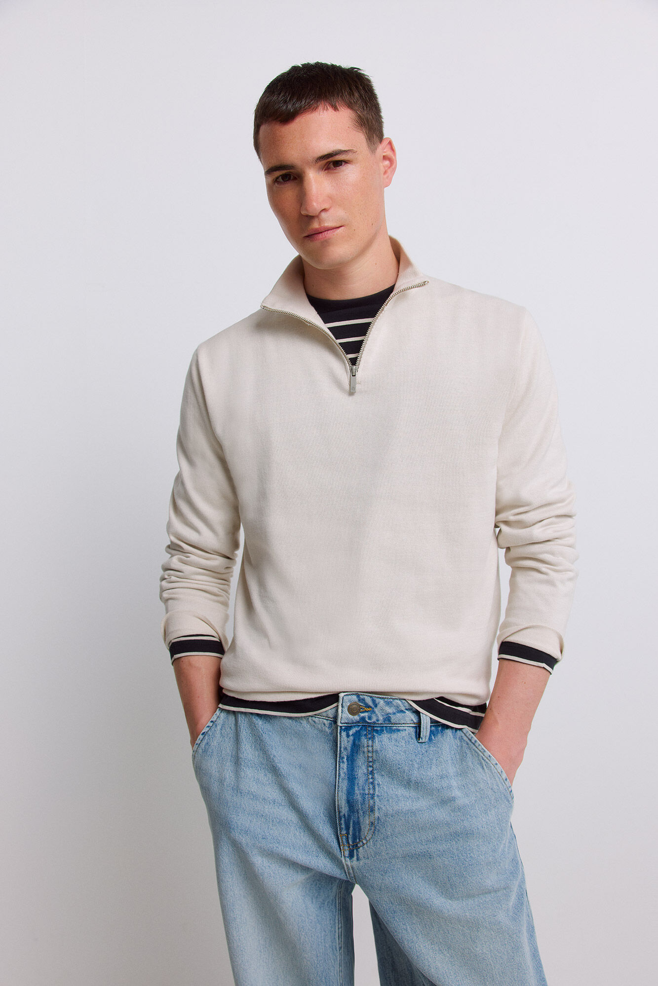 Springfield Camisola b&aacute;sica gola camionista