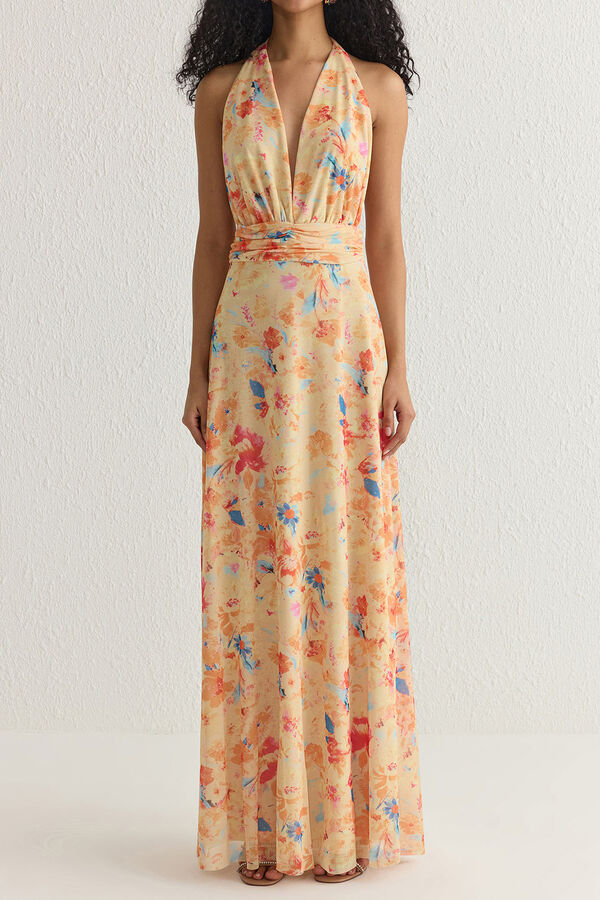 Trendyol Vestido costas descobertas branco