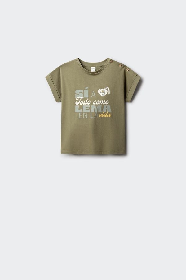 Springfield Kids T-shirt "Sim a tudo como lema na vida" estampado