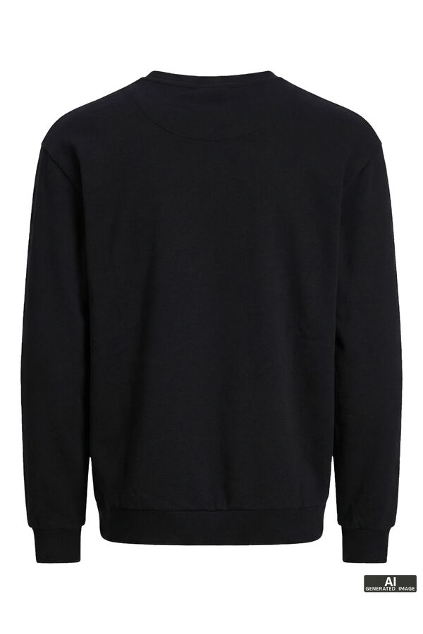 Jack & Jones Sweatshirt relaxed gola redonda preto