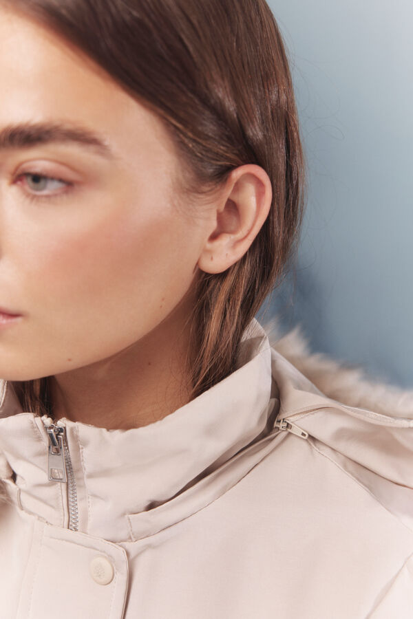 Springfield Parka com capuz de pele Sorona Aura castanho