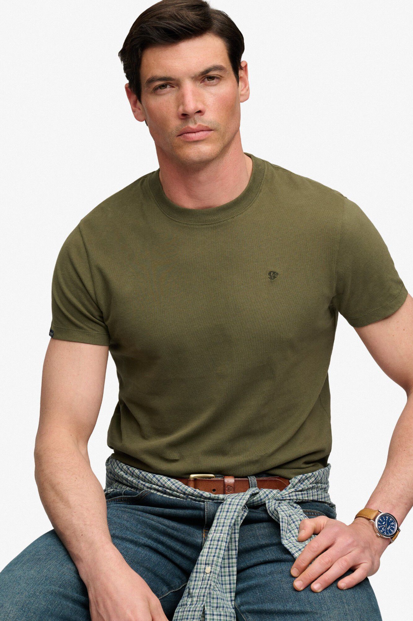 Superdry T-shirt slim manga curta