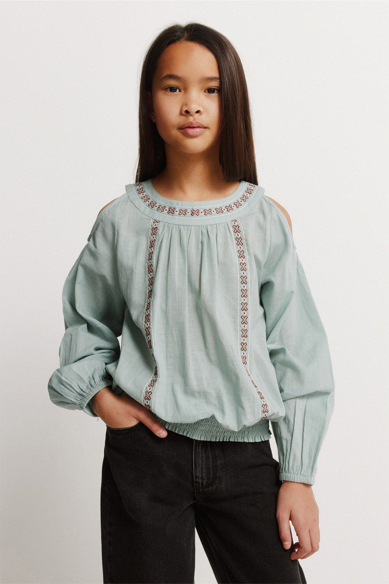 Springfield Kids Blusa com ombros cut out para menina