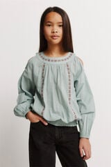 Springfield Kids Blusa com ombros cut out para menina verde