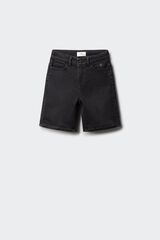Springfield Kids Bermuda jeans slim knit para menino preto