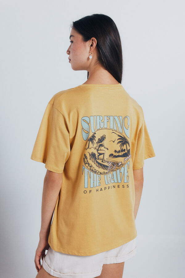 Springfield Costas da camiseta gráfica amarelo
