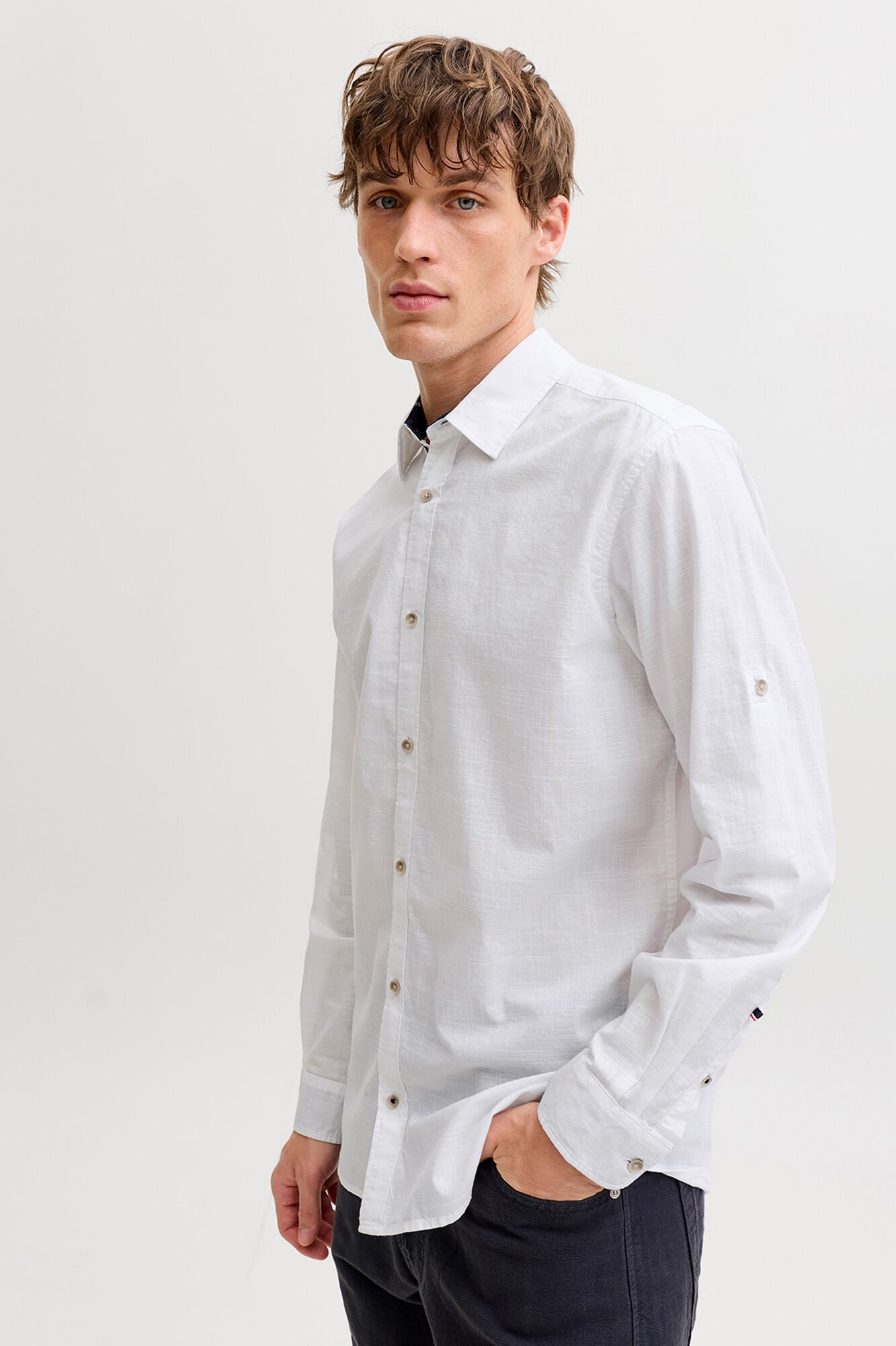 Jack & Jones Camisa manga larga de algod&oacute;n