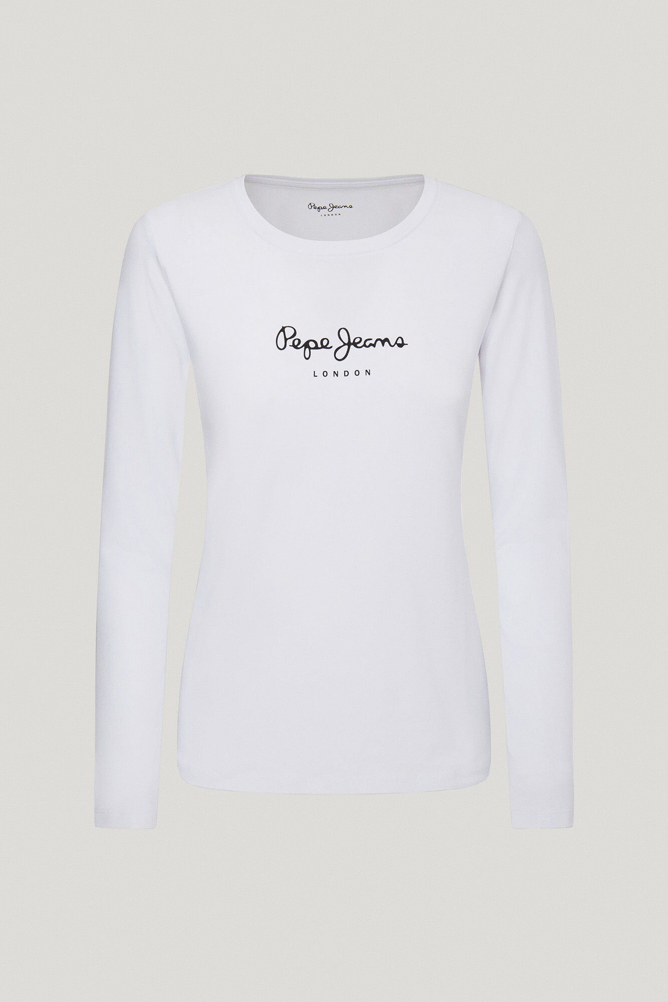 Pepe Jeans Camisola b&aacute;sica de manga comprida com log&oacute;tipo na frente
