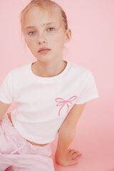 Springfield Kids Camiseta de laço para menina branco