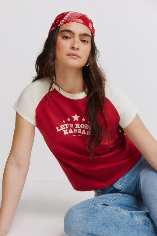 Springfield T-shirt em algod&atilde;o "rodeo" vermelho