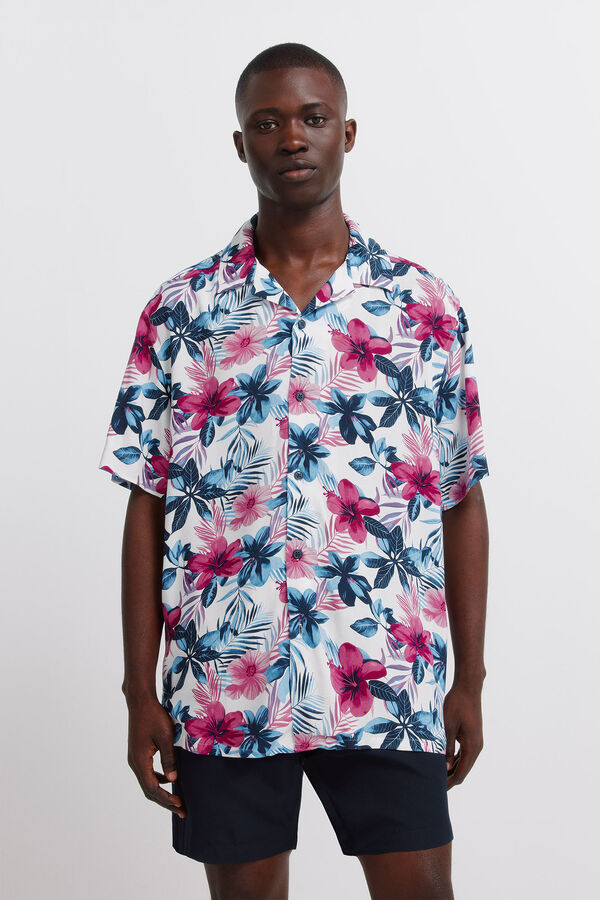 Springfield Fato de banho liso comprido azul