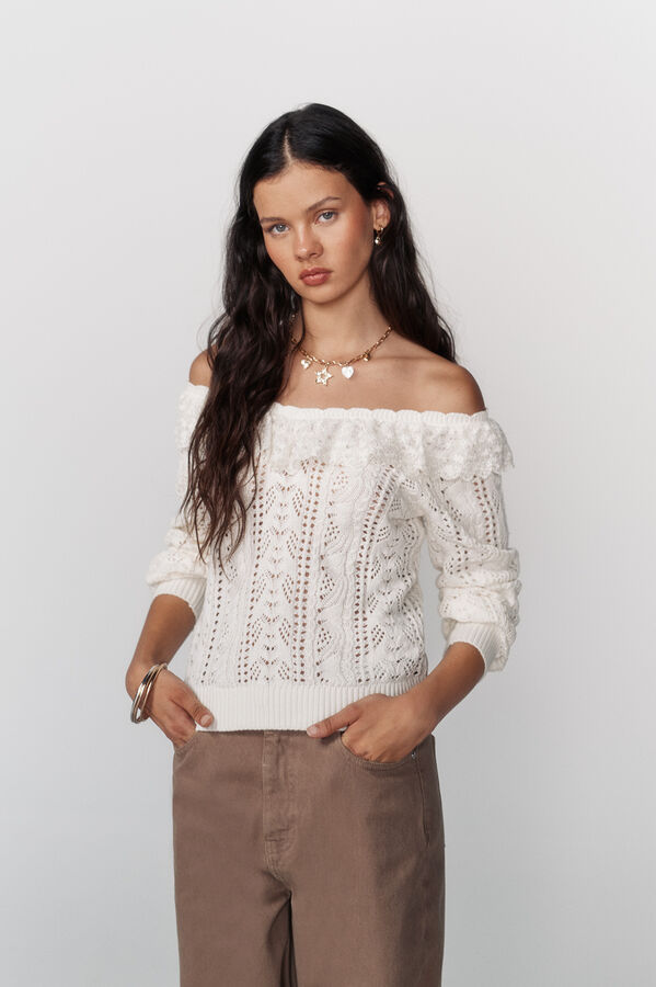 High Spirits Camisola Frillie branco