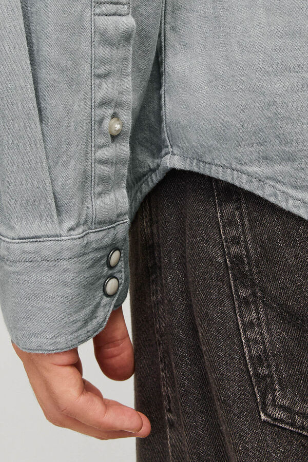 Jack & Jones Camisa vaquera gris