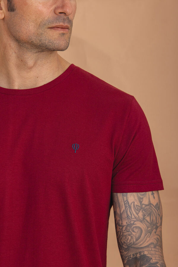 Celopman Camiseta b&aacute;sica vermelha vermelho