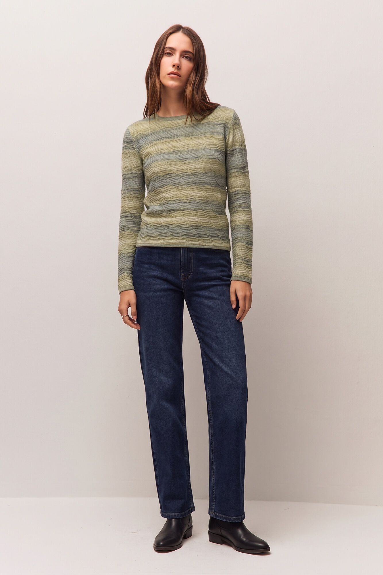 Systemaction Camisola gola redonda jacquard