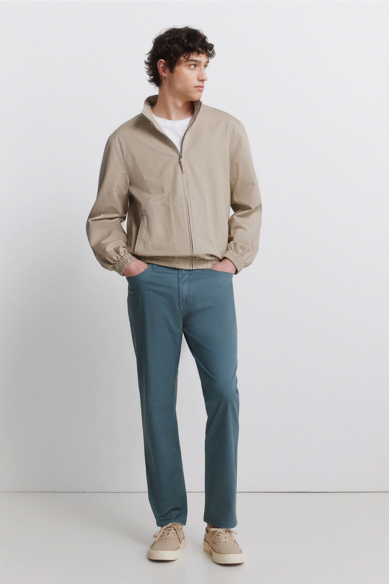 Springfield Pantal&oacute;n 5 bolsillos lavado slim fit