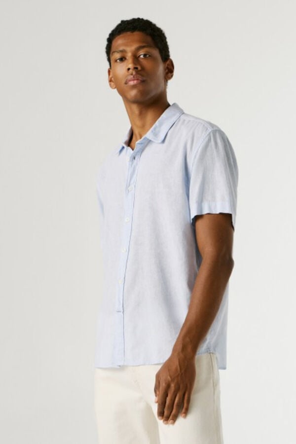 Pepe Jeans Camisa de manga comprida com logo azul