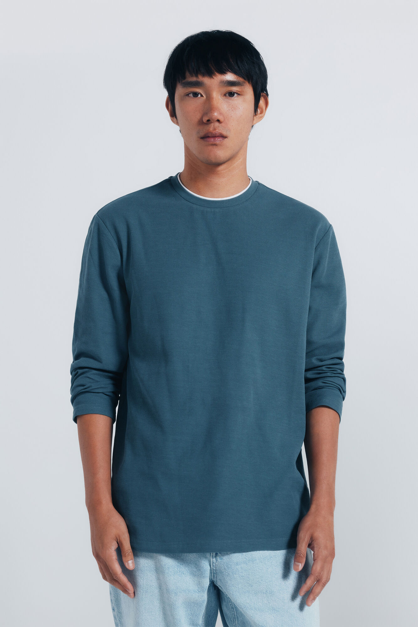 Springfield Camiseta com tecido dupla waffle