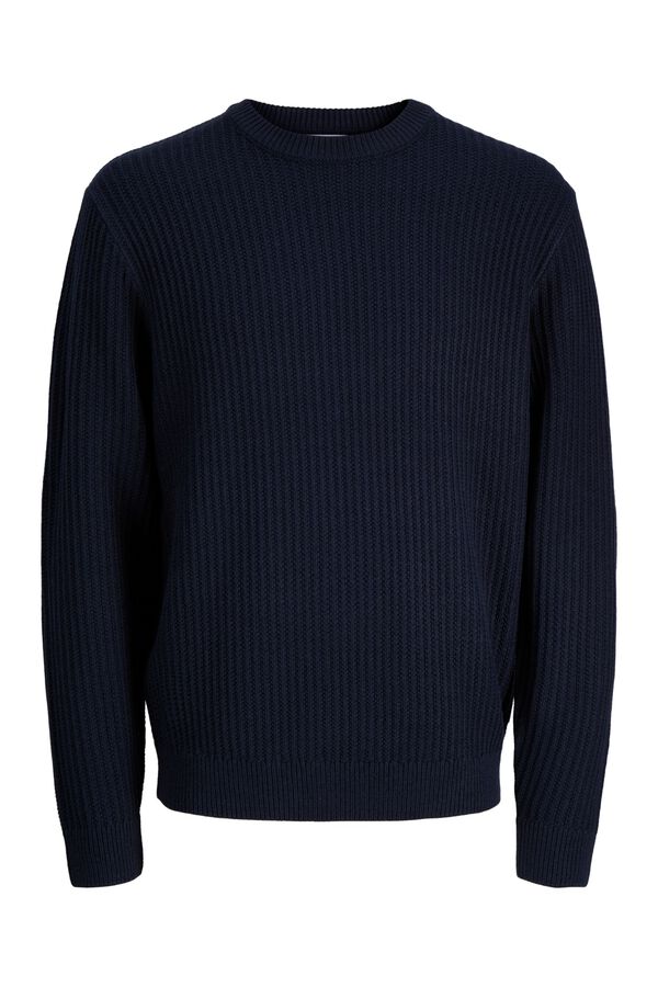 Jack & Jones Camisola relaxed gola redonda azul