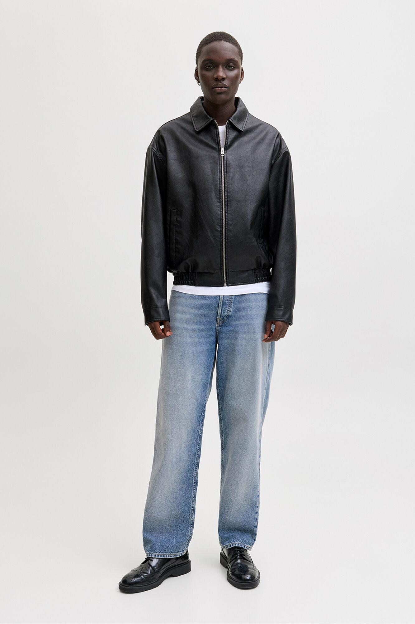 faux leather bomber jacket | Men's jackets | Cortefiel