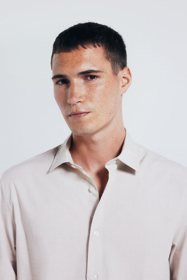 Springfield Camisa de algodão com debrum cru