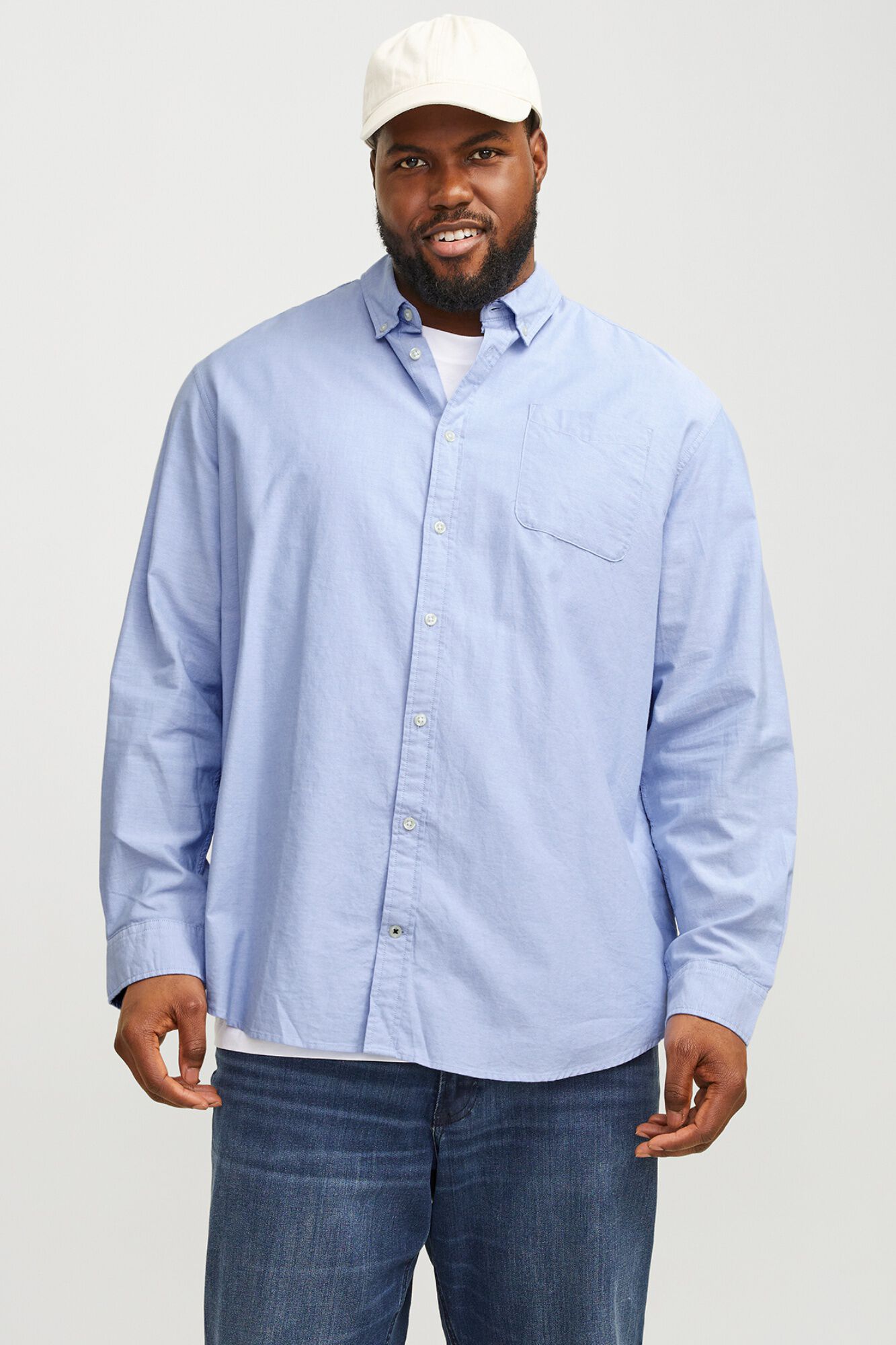 Jack & Jones PLUS Camisa Oxford de manga comprida