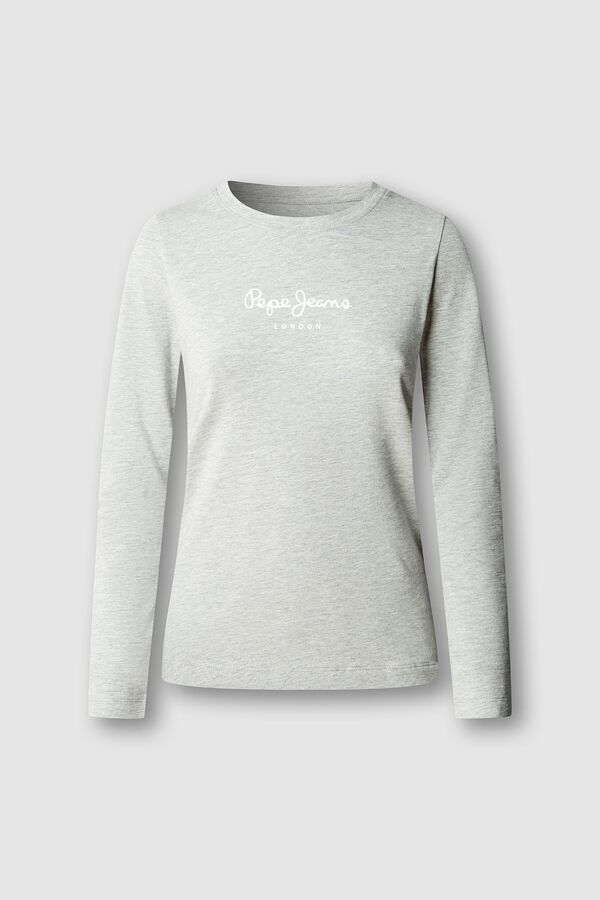 Pepe Jeans T-shirt slim manga curta cinzento