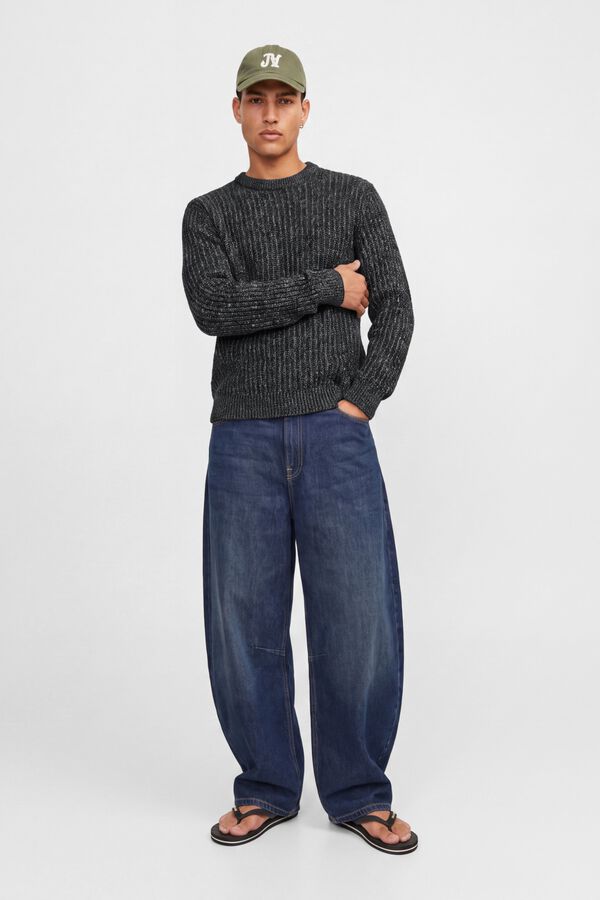 Jack & Jones Camisola regular gola redonda azul