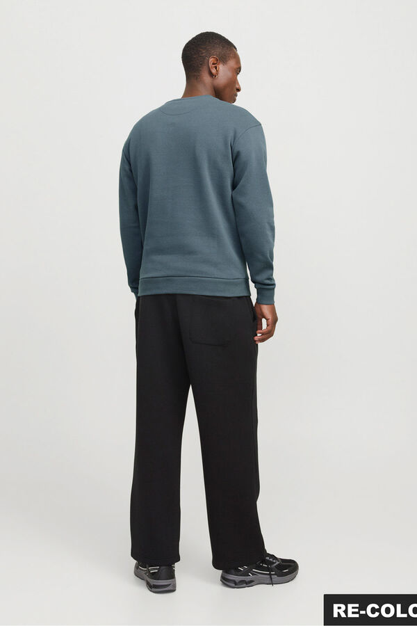 Jack & Jones Sudadera básica cuello redondo gris