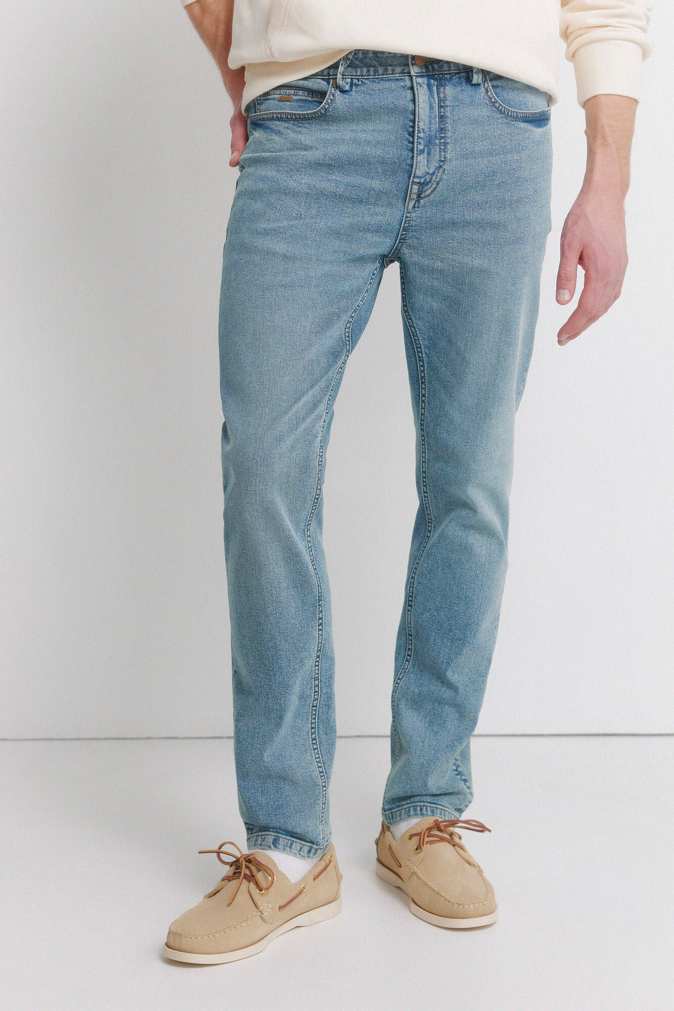 Springfield cal&ccedil;a jeans skinny de lavagem m&eacute;dia e tingimento sobreposto