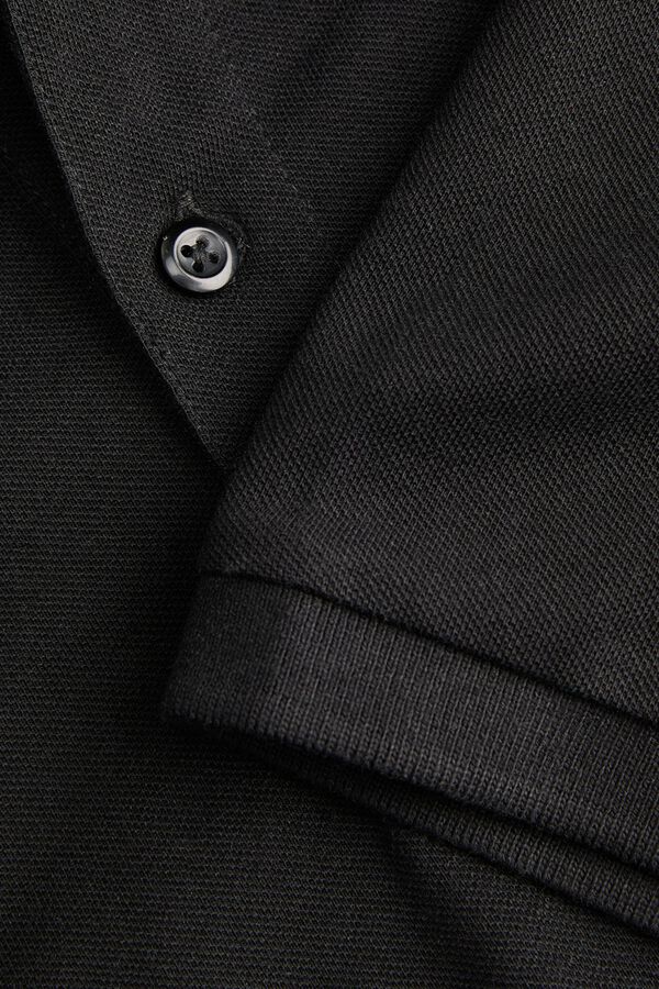 Jack & Jones Jersey-knit regular fit polo shirt black