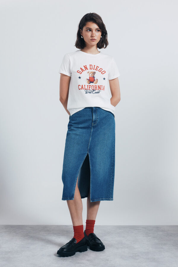 Springfield camiseta gráfica americana vison