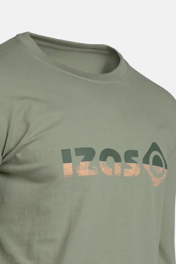 Izas T-shirt de manga comprida em algod&atilde;o bege
