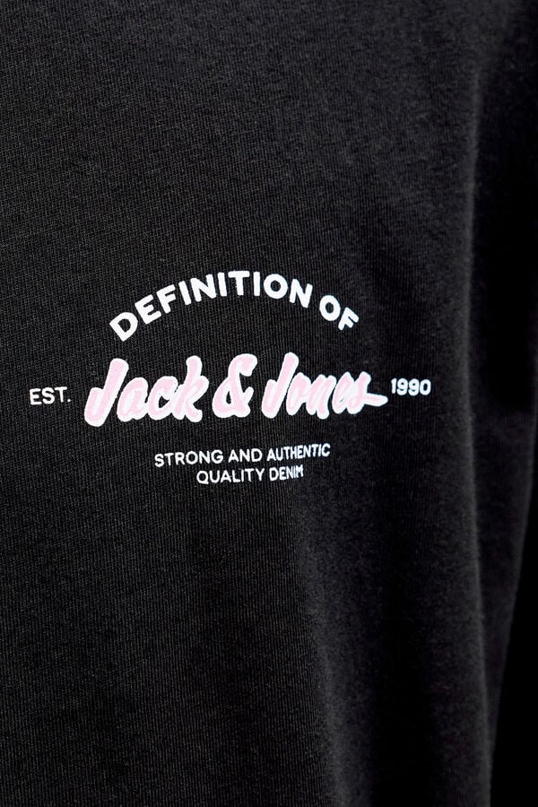 Jack & Jones T-shirt manga curta logo preto