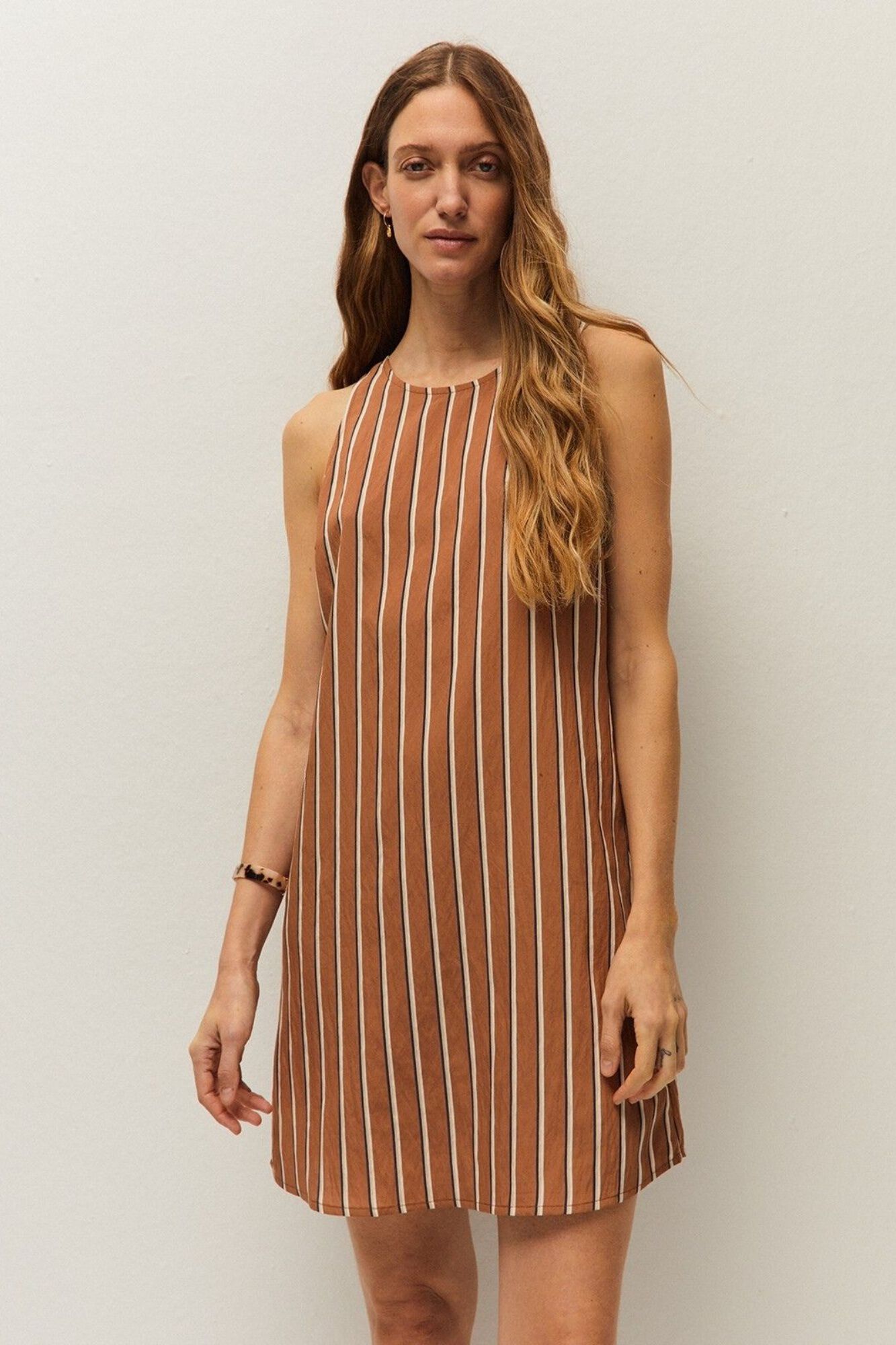 Systemaction Vestido corto de rayas