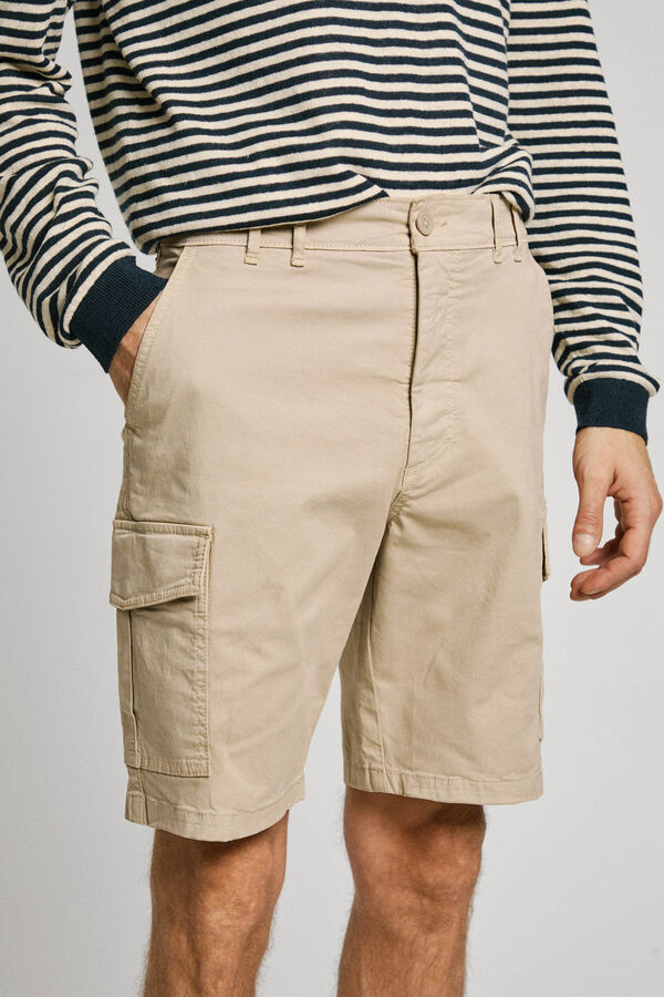 Pepe Jeans Carga Sazonal das Bermudas bege