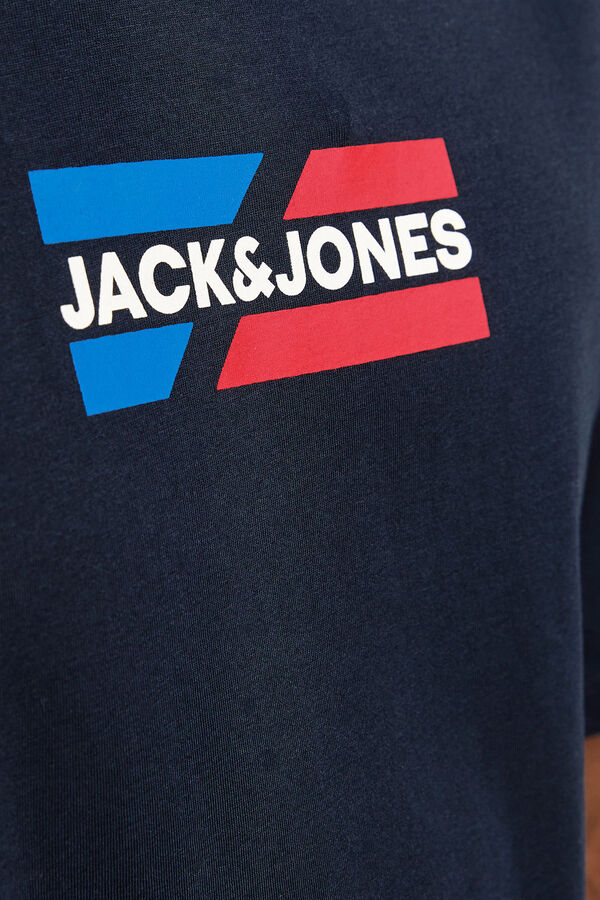 Jack & Jones T-shirt com logo na frente azul