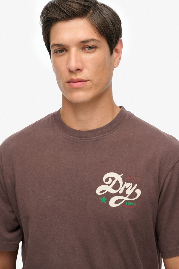 Superdry T-shirt oversized castanho