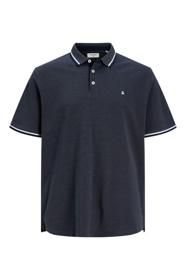Jack & Jones PLUS Polo regular em piqu&eacute; cinzento