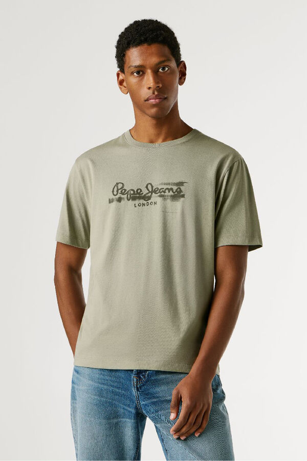 Pepe Jeans T-shirt manga curta bege
