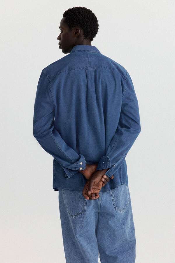 Springfield Camisa oxford de ganga azul