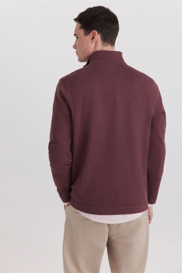 Springfield Camisola b&aacute;sica gola camionista vermelho