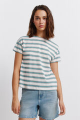 Springfield T-shirt em algod&atilde;o com riscas duplas branco
