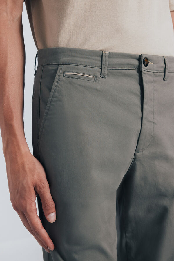 Springfield Calças chino slim fit bege